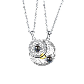 Couple Infinity Pendant Necklace – Elegant Love Jewelry Gift for Couples