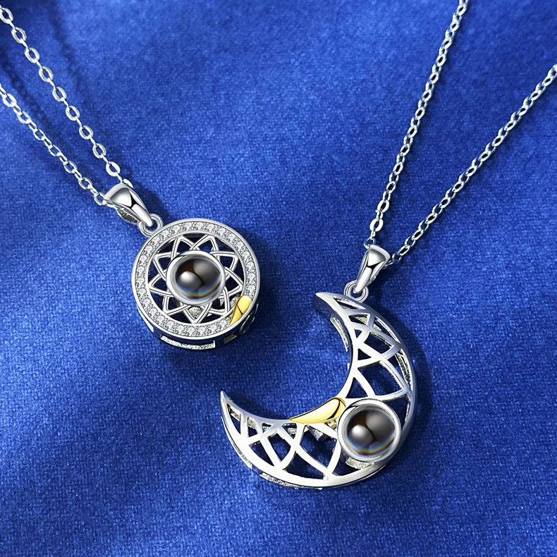 Couple Infinity Pendant Necklace – Elegant Love Jewelry Gift for Couples